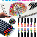 PRINA 81 Drawing Set Sketching Kit, Pro Sketch Pencils Art Supplies with Rainbow, Colored, Graphite, Watercolor, Metallic, Charcoal Pencil, Sketchbook, Coloring Book, Gift Case for Artists Adults Kids