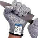 Dowellife Cut Resistant Gloves Food Grade Level 5 Protection, Safety Kitchen Cut Gloves for Chef Oyster Shucking Mandolin Knife Butcher Meat Cutting