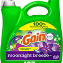 Gain + Aroma Boost Liquid Laundry Detergent, Moonlight Breeze Scent, 107 Loads, 154 fl oz, HE Compatible