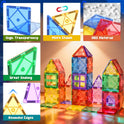 Soyee Magnetic Tiles Toddler Toys Magnetic Building Blocks for Kids Ages 3-12 STEM Educational Toys for Girls & Boys Sensory Play for Preschool Learning Birthday Toddler Xmas Gifts