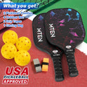 Pickleball Paddles, USAPA Approved Fiberglass Surface Pickleball Set with Pickleball Rackets, Pickleball Paddles Set for Men Women