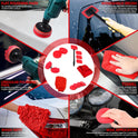 35Pcs Car Detailing Kit, Car Cleaning Kit with Windshield Cleaning Tool and Tool Box, Interior & Exterior Auto Care Supplies and Brushes (B：35PCS-R)