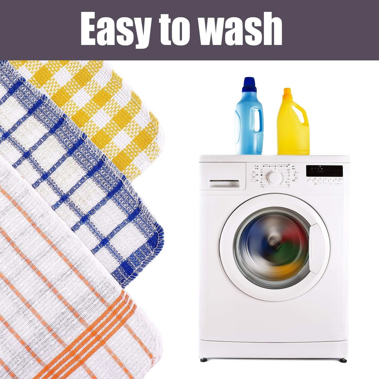 Patelai 12 Pcs Kitchen Dish Cloths for Washing Dishes Absorbent Dish Rags Cleaning Reusable Towels for Scrubbing Wipe Glass Xmas Home Household Supplies(Bright Color,13.8'' X 13.8'', 11.8 x 11.8'')