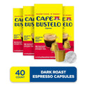 Café Bustelo Aluminum Espresso Capsules, Dark Roast Coffee, Nespresso Original Line Compatible, Intensity 11, 40 Count