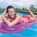 INTEX 18-Pocket Inflatable Pool Float Lounger with Pillow – 74" x 28" Raft for Adults – Suntanner Swimming Mat, Assorted Colors
