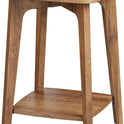 VASAGLE MAEZO Collection - Side Table, 2-Tier Small Square End Table, Nightstand with Tapered Legs, Curved Transitions, for Small Spaces, Living Room, Bedroom, Honey Brown ULET236K01
