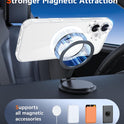 FNTCASE for iPhone 16 Case Clear: Magnetic Phone Cases with Screen Protector Drop Proof Compatible with Magsafe Slim Anti Yellowing Rugged Shockproof Protective Transparent Cell Cover (A-Clear)