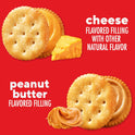 RITZ Peanut Butter and Cheese Sandwich Crackers Variety Pack, Lunch Snacks, 32 Snack Packs (6 Crackers Per Pack)