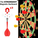 Magnetic Dart Board for Kids - Indoor Outdoor Darts Game, 16pcs Magnetic Darts, Double Sided Board Games Set, Best Toys Gifts for Teenage Age 5 6 7 8 9 10 11 12 13 14 15 16 Years Old Boys