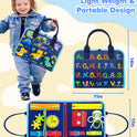 Exorany Busy Board Montessori Toys for Toddler Boy Birthday Gifts, Busy Book Sensory Learning Toys for Toddlers, Toddler Boy Airplane Car Travel Toy Educational Activities