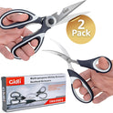 Kitchen Shears by Gidli - Liftime Replacement Warranty* - Includes Seafood Scissors As a Bonus - Heavy Duty Utility Stainless Steel All Purpose Ultra Sharp Scissors for Food/Cooking