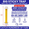 Fly Stick Sticky Fly Traps for Indoors Outdoor 6pk. Non-Toxic Super Sticky Hanging Flies Catcher Paper Tape Strips for Home. Catches All Bugs and gnats. Indoor Outdoor House Flying Insect Trap