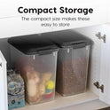 IRIS USA Dog Food Storage Container, 2 Pack, Up to 30 lbs Each, Airtight Seal for Freshness, Wheels for Rolling, Easy One Hand Opening, Made in USA, BPA Free, Clear/Black
