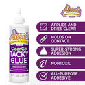 Aleene's Clear Gel Tacky Glue for Crafts, Nontoxic, Applies and Dries Clear, 8 fl oz