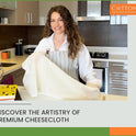 Cotton Farm Grade 100 XL Cheese Cloth - Straining & More; 36x36 Inch; 100% Unbleached Cotton Cheesecloth; Reusable with Hemmed 2 Edges; Ultra-Dense (the finest) Butter Muslin