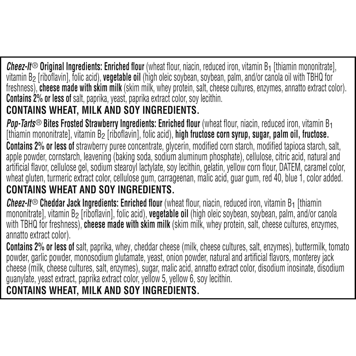 Cheez-It & Pop-Tarts Snacks, Grab 'N Go, Any Time Snacks Variety Pack, 33.42oz Box (30 Count)