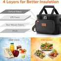 Lifewit Medium Lunch Bag Insulated Lunch Box Soft Cooler Cooling Tote for Adult Men Women, Black 12-Can (9L)