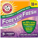 Arm & Hammer Forever Fresh Clumping Cat Litter Lavender, MultiCat 18lb With 20% More Lavender Freshness, Pet Friendly With Essential Oils