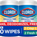 Clorox Disinfecting Cleaning Wipes Variety Pack, 75 Count Each, Pack of 4 (Package May Vary)