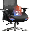 BOSMILLER 700lbs Big and Tall Office Chair with Wide Thick Seat Cushion for Sitting All Day,Ergonomic Mesh Desk Chair with Adjustable Lumbar Support for Heavy People,4D Armrests