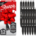 Sharpie S-Gel Gel Pens, Black Barrel, Medium Point (0.7mm), Black Gel Ink Pens, 12 Count - Home, Office, School, Journaling, Writing, Note-Taking, Teacher Supplies