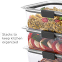 Rubbermaid Brilliance BPA-Free Airtight Food Storage Containers, 24-Piece Set, Easy for Meal Prep, Lunch & Leftovers