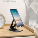 Nulaxy Dual Folding Cell Phone Stand, Fully Adjustable Foldable Desktop Phone Holder Cradle Dock Compatible with iPhone 17 16 15 14 13 12 11 Pro Max Xs Xr X 8, Nintendo Switch, All Phones