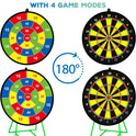 Large Dart Board for Kids, Kids Double-Sided Dart Board with Sticky Balls and Darts, Indoor/Outdoor Sport Fun Party Play Game Toys, Gifts for 3 4 5 6 7 8 9 10 11 12 Year Old Boys Girls