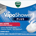 Vicks, VapoShower Plus, Shower Steamers, Eucalyptus Shower Steamer & Menthol Scent, Clean Dissolving Vapor Shower Tablets, Aromatherapy Shower Steamer & Shower Bombs, 12 count