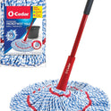 O-Cedar MicroTwist MAX Microfiber Twist Mop with 1 Extra Refill | Features Hands-Free Wringing | Extra Large 18-Inch Mop Head | Safe on All Floor Types