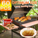 E500 Fire Starter - Natural Fire Starters for Fireplace, Campfires, Chimney, BBQ, Fire Pit & Wood Fireplace - 60 Pack Odorless Pine Firestarter, Charcoal Starter for Grill