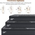 Queen Mattress, 12 Inch Hybrid Mattress in a Box, Medium Firm,Memory Foam and Individual Pocket Springs for Pressure Relief, CertiPUR-US Certified