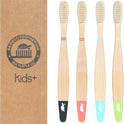 Sea Turtle Plant-Based Bristles, Bamboo Toothbrushes, Soft Natural Toothbrush for Kids (4 Pack)