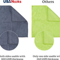 USANOOKS Microfiber Cleaning Cloth Grey - 12 Pcs (12.5"x12.5") - High Performance - 1200 Washes, Ultra Absorbent Microfiber Towel Weave Grime & Liquid for Streak-Free Mirror Shine - Car Washing Cloth