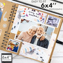 Bstorify Scrapbook Album 60 Pages (8 x 8 Inch) Brown Thick 200gsm Kraft Paper, Photo Album Scrapbook, Memory Book - Ideal for Your Scrapbooking Albums Art & Craft Projects