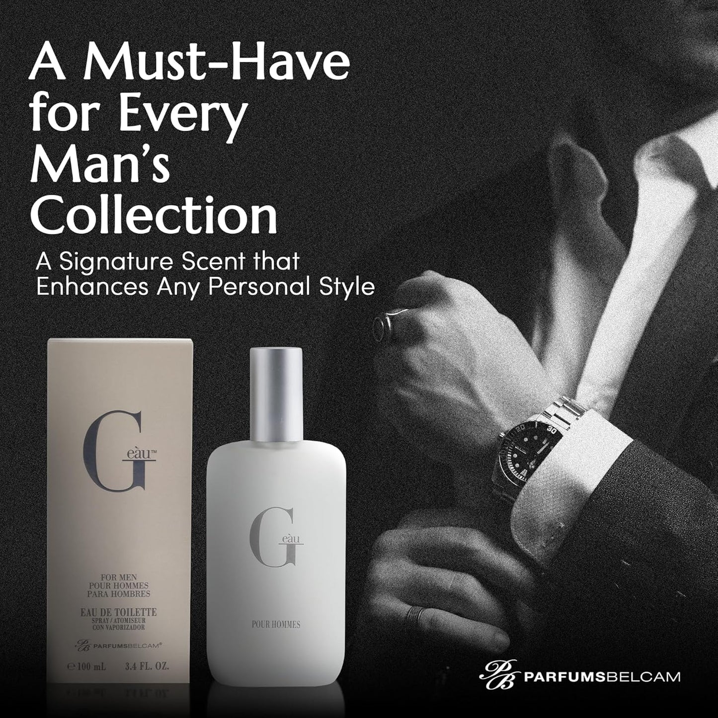 Parfums Belcam G Eau, Inspired by Designer Fragrance, Eau de Toilette Spray, 3.4 Fl Oz