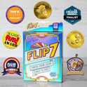 USAOPOLY Flip 7, The Ultimate Blend of Press Your Luck & Strategy, Fast-Paced Addictive Card Game,Quick to Learn & Easy to Teach,Perfect for Game Nights, 3+ Players, Ages 8 & Up, 20 Minutes Play Time