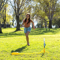 Stomp Rocket Jr Glow Rocket Launcher for Kids - 4 Glow-in-The-Dark Rockets - Outdoor Fun Toy Gift for Boys & Girls - STEM Soft Foam Blaster Set Soars Up to 100 Feet - Ages 3 & Up