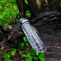 OLDLEY Water Bottle, 32oz Motivational Sports Water Bottle with Time Marker - Times to Drink - Tritan, BPA Free, Wide Mouth Leakproof, Clear (1 Bottle)