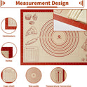 Silicone Baking Pastry Dough Mat - 28x20Inch Extra Large Cookie Bread Rolling Mats Sheet, Nonstick Kitchen Counter Kneading Board, Thick Reusable Pie Cookies Pizza Fondant Making Matt with Measurement