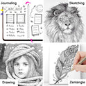 Muchcute Micro Fineliner Drawing Art Pens: 12 Black Fine Line Waterproof Ink Set Artist Supplies Archival Inking Markers Liner Sketch Outline Anime Gifts Manga Sketching Watercolor Zentangle Kit Stuff
