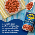 BUSH'S BEST 16 oz Canned Pinto Beans, Source of Plant Based Protein and Fiber, Low Fat, Gluten Free, Great For Soups, Salads and More, (Pack of 12)