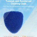 AstroAI Windshield Cleaner Tool, Car Interior Detailing Cleaning Kit with Extendable Handle and 4 Upgraded High-Density Reusable Microfiber Pads, Auto Glass Wiper Brush Kit for Cars, Blue, 15.9in-21in