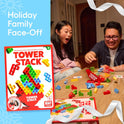 Tower Stack by Relatable, Exciting Tower Game for Kids & Adults Family Game Night, Fun Stacking and Building Toys, Includes 36 Cards, 24 Blocks, 1 Tower Body, 1 Tower Stand, and Instructions