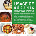 Jiva Organics Organic Arrowroot Flour (Powder) 2 Pound Bag - Raw, Non-GMO, Gluten Free