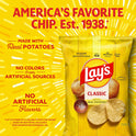 Lay's Potato Chips, Classic, 1 Ounce (Pack of 40)