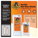 Gorilla Hot Glue Sticks, Clear Glue, Mini Size 4" Long x 0.27" Diameter, 75 Count (Pack of 1) - Safe for All Temperatures with Extended Working Time