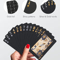 BIERDORF Diamond Waterproof Black Playing Cards, Poker Cards, HD, Deck of Cards (Black)