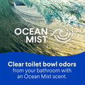 Clorox Toilet Bowl Cleaner, Clinging Bleach Gel, Ocean Mist - 24 Ounces, Pack of 2