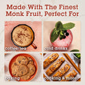 Monk Fruit In The Raw Sweetener Baker's Bag, 16 oz., Keto Certified Monk Fruit Sweetener, Zero Calories, Zero Net Carbs, Non-GMO Project Verified